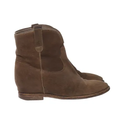 Bottines (Ankelstøvle . Med indbygget kilehæl ) de Cortina Daim