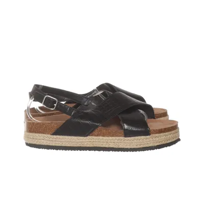 Sandales (Noir) de Exani Cuir