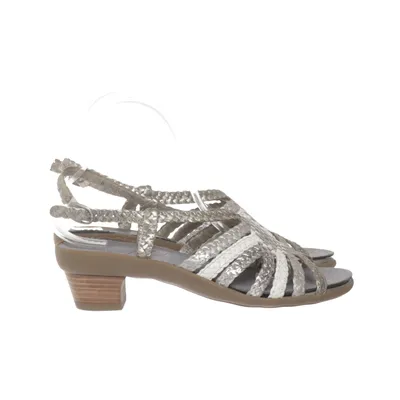High heel sandals (Silver, White, Gray) from Vabeene Leather