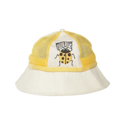 Buckethatt (Vit, Gul) från Mini Rodini Bomull, Polyester