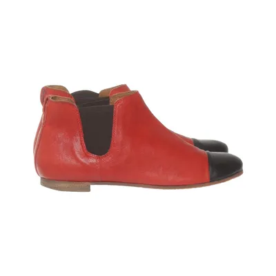 Bottines Chelsea (Rouge, Noir) de Alberville Cuir