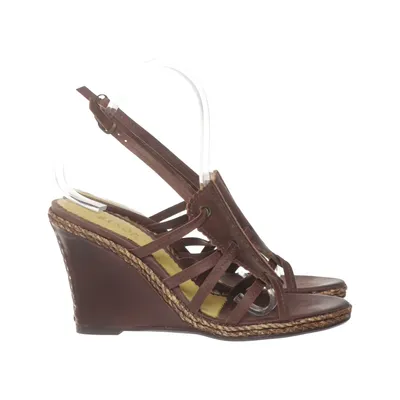 Chaussure compensées (Marron) de Zinda Cuir