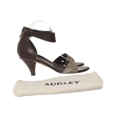Højhælede sandaler (Brun) fra Audley Læder
