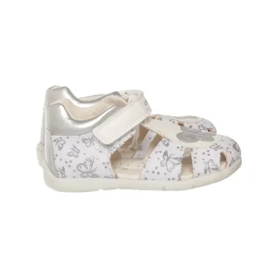 Sandals (White, Silver) from Geox Polyurethane