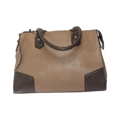 Handbag (Beige, Brown) from Don Donna