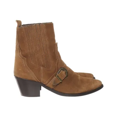 Heeled boots (Brown) from Costes Leather