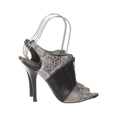 High heel sandals (Black, Silver) from San Marina