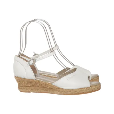 Wedges (White) from Cinnamon Leather