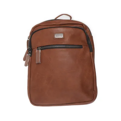 Backpack (Brown) from Coveri Collection Faux leather