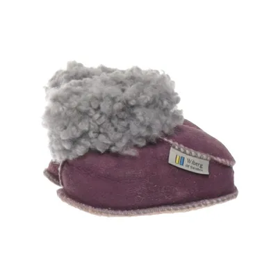Chaussons pour bébé (Violet, Gris) de Wiberg of Sweden Cuir, Laine