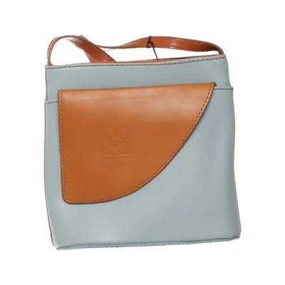 Shoulder-bag (Blue, Brown) from vera pelle