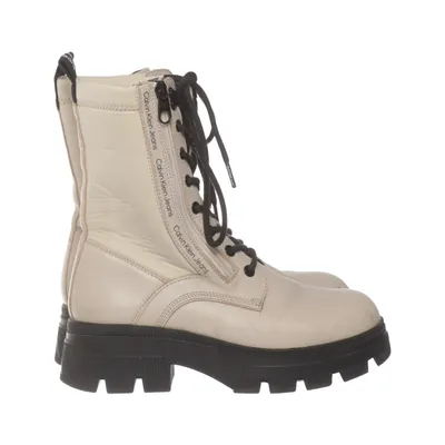 Schnürstiefel (Beige) von Calvin Klein Jeans Leder