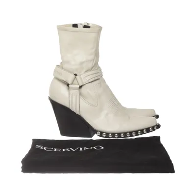 Cowboylaarzen (Wit) van Ermanno Scervino Leer
