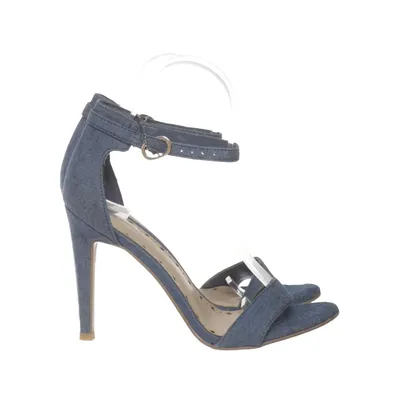 High heel sandals (Blue) from Deichmann Cotton, Polyurethane