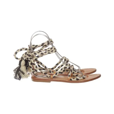 Sandales (Marron, Noir, Blanc) de Soludos Coton, Cuir