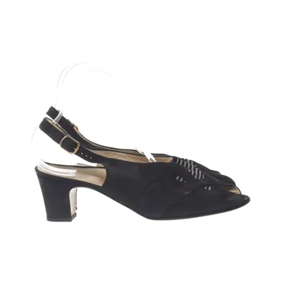 High heel sandals (Black) from Attica Leather, Suede