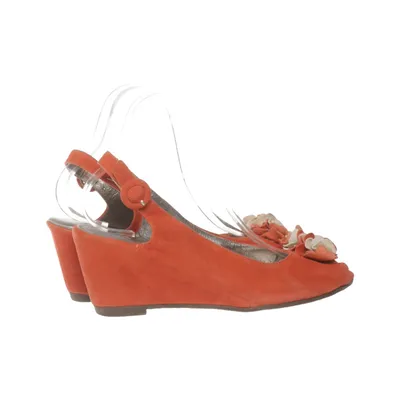 Sleehakken (Oranje) van Miss Miss Leer