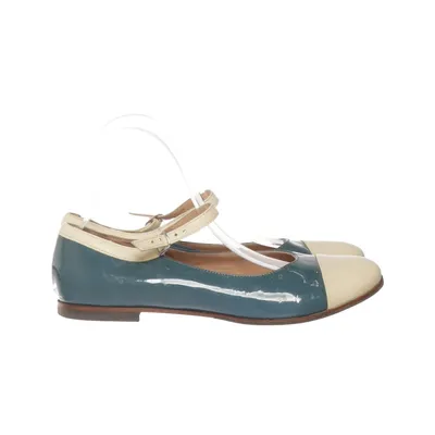 Ballerina's (Turquoise, Beige) van Gallucci Leer