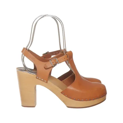 Sabots (Marron) de Swedish Hasbeens Cuir