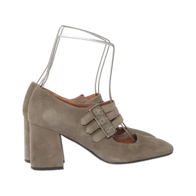 Escarpins (Gris) de Parlanti Cuir, Daim