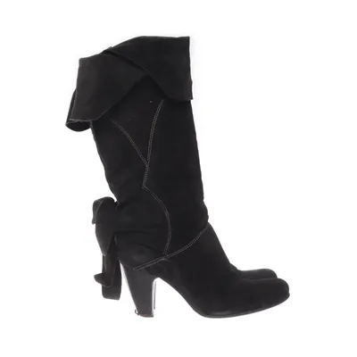 Heeled boots (Black) from Bartu Suede