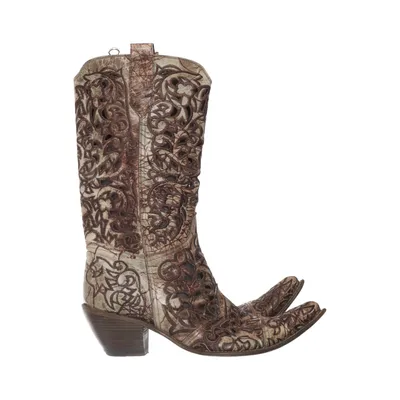 Cowboystøvler (Brun, Beige) fra Gianni Barbato Læder
