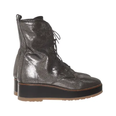 Bottes à lacets (Argent) de Reschia Cuir