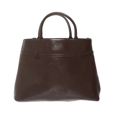 Handbag (Brown) from Glitter Polyester, Polyurethane