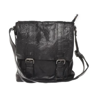 Shoulder-bag (Black) from Spikes & Sparrow Cotton, Leather, Polyester