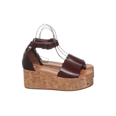 Wedges (Brown) from Pavement Leather