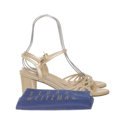 High heel sandals (Gold) from Stuart Weitzman Leather