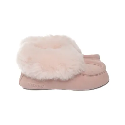 Chaussons (Rose) de Axelda Cuir, Laine