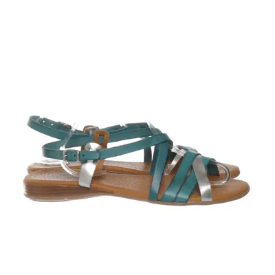 Sandaler (Turkos, Silverfärgad, Brun) från Hangar Skinn