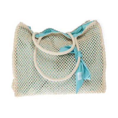 Strandväska (Beige, Blå) från Nashi Argan