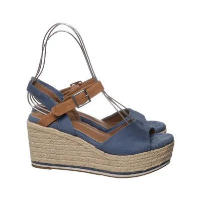 Chaussure compensées (Bleu, Marron) de Bata Cuir