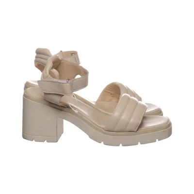 Højhælede sandaler (Beige) fra Oxmox Læder