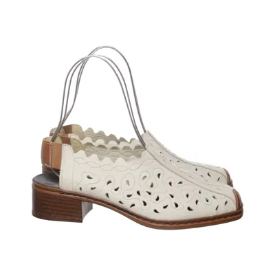 Sandals (White, Brown) from Rieker Antistress Leather