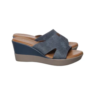 Wedges (Blue, Beige) from Andarina Leather