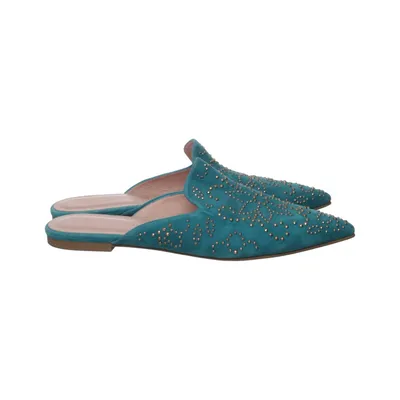 Mules (Blå) fra Pretty Ballerinas Læder