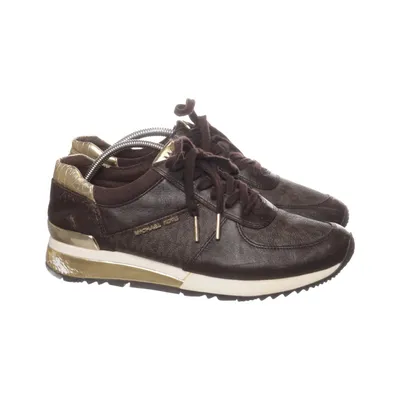 Sneakers (Brown, Gold) from Michael Kors Leather