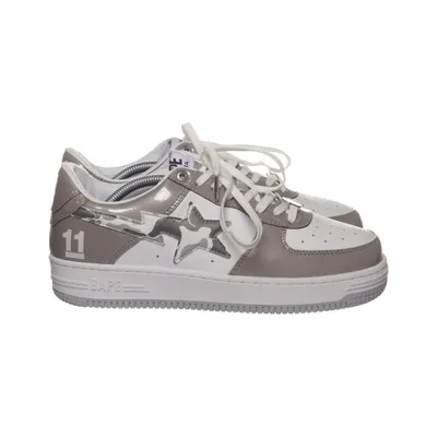 Sneakers (BAPE STA Patent Leather White Grey) fra A Bathing Ape