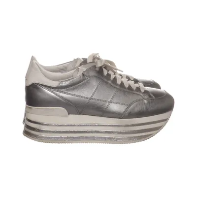 Baskets (Argent, Blanc) de Hogan Cuir