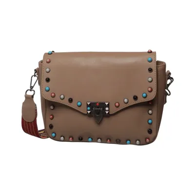 Shoulder-bag (Beige, Multicolored) Leather
