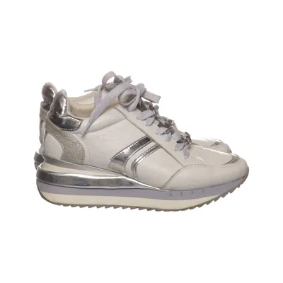 Sneakers (Vit, Silverfärgad) från CafèNoir Skinn
