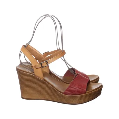 Wedges (Brown, Red) from Porronet Leather