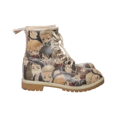 Schnürstiefel (Beige, Mehrfarbig) von DoGo Shoes Lederimitat