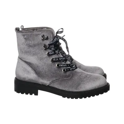 Laced boots (Gray) from Texto Leather