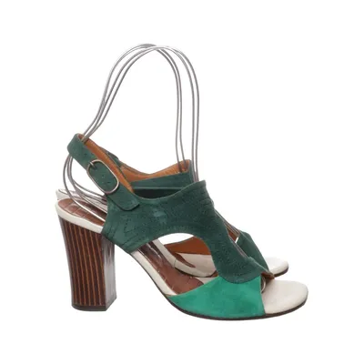 High heel sandals (Green, White) from Chie Mihara Leather