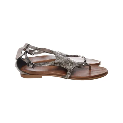 Sandalen (Bruin, Zilver) van Ovyé Leer