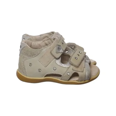 Sandals (Beige, Silver) from Däumling Leather